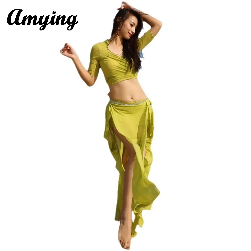 

New Adults and Children Belly Dance Costume Set Lady Party Dance Practice Clothing Girls Sexy Stage Performance Costumes Suit