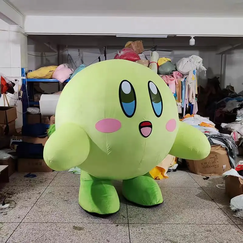 

Miniso Inflatable Kirby Mascot Costume Cartoon Doll Clothes Cute Little Round Ball Halloween Carnival Party Events Apparel