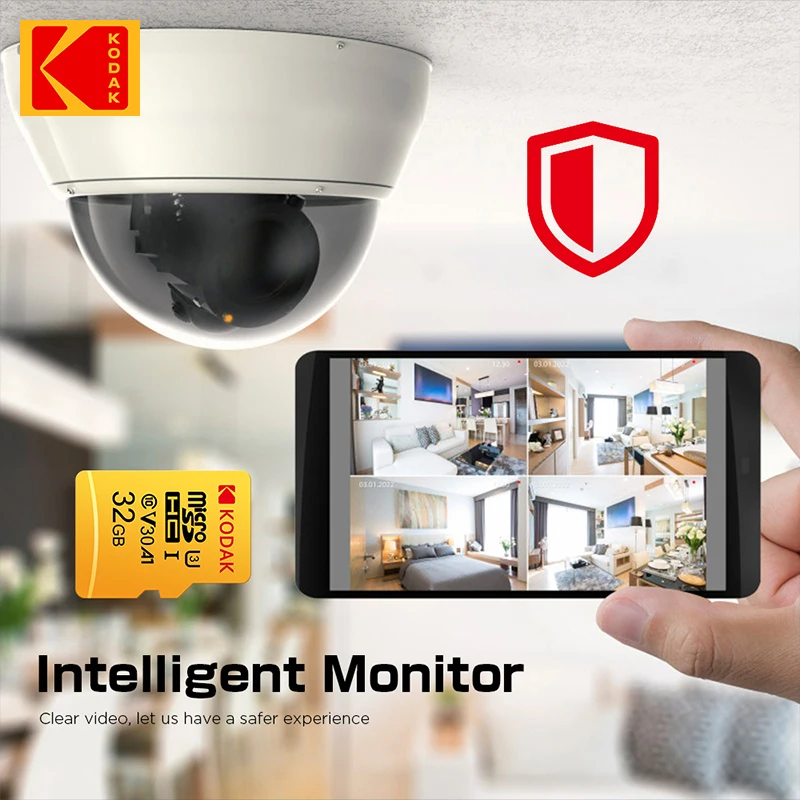 بطاقة كوداك مايكرو SD 32 جيجابايت 64 جيجابايت 128 جيجابايت 256 جيجابايت بطاقة الذاكرة فئة 10 U3 4K عالية السرعة كارتاو دي ميموريا ذاكرة فلاش TF Mecard C10 100