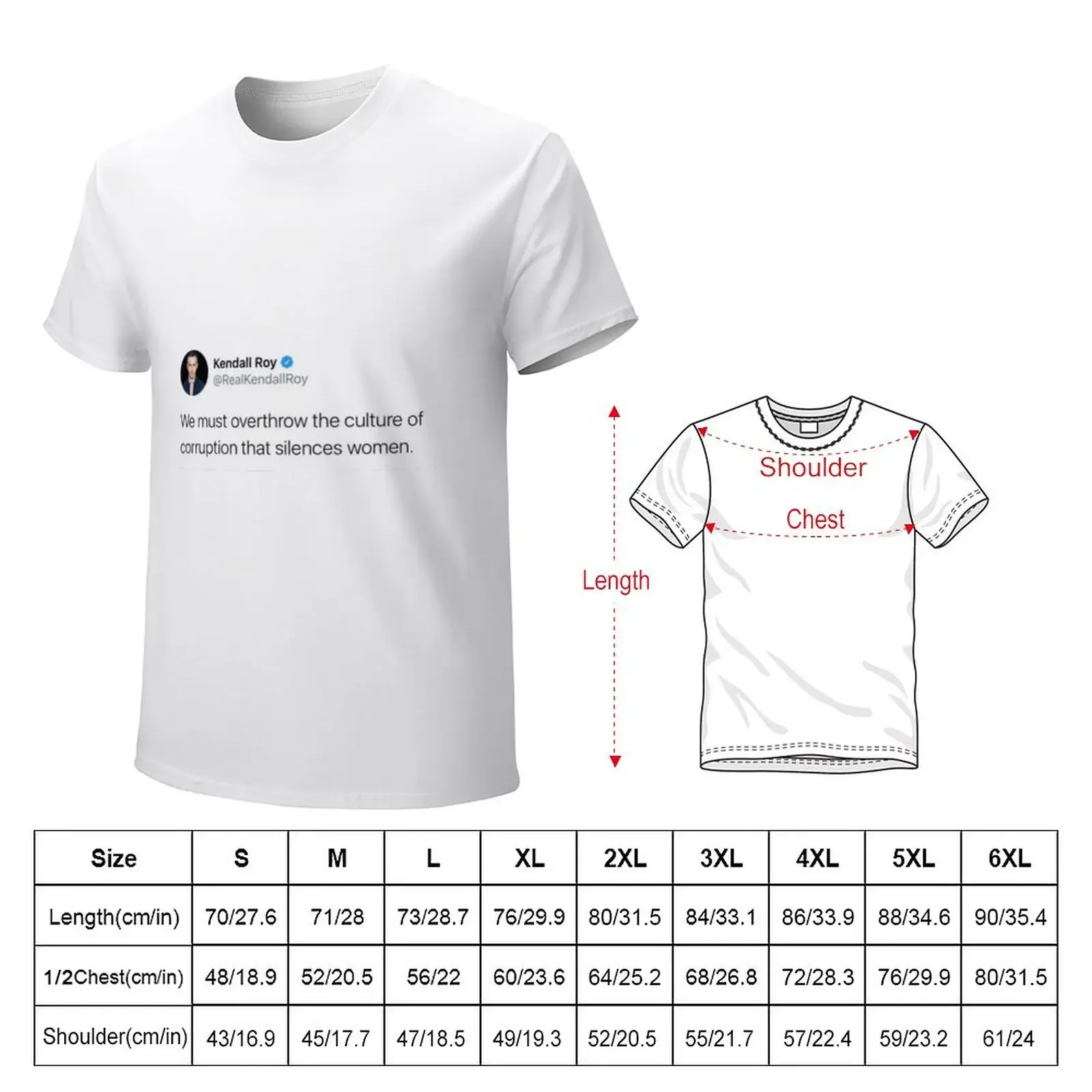 T-shirt Kendall Roy sukcesja Tweet szybkoschnąca odzież męska z krótkim rękawem