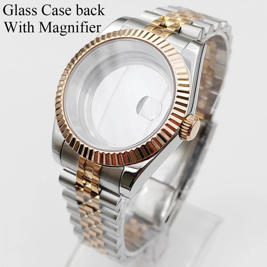 Cassa dell'orologio 36mm 39mm vetro zaffiro in acciaio inossidabile per movimento NH35 NH36 ETA2824 2836 Miyota8215 8205 821A PT5000 ST2130