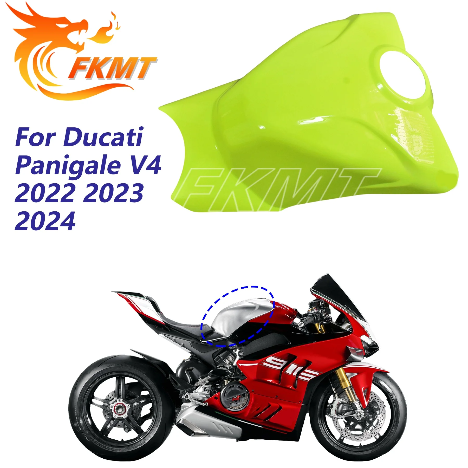 

Gas Fuel Tank protective Fairing Cover Guard ABS injection For Ducati panigale V4 V4S V4R Speciale Streetfighter 2022 2023 2024