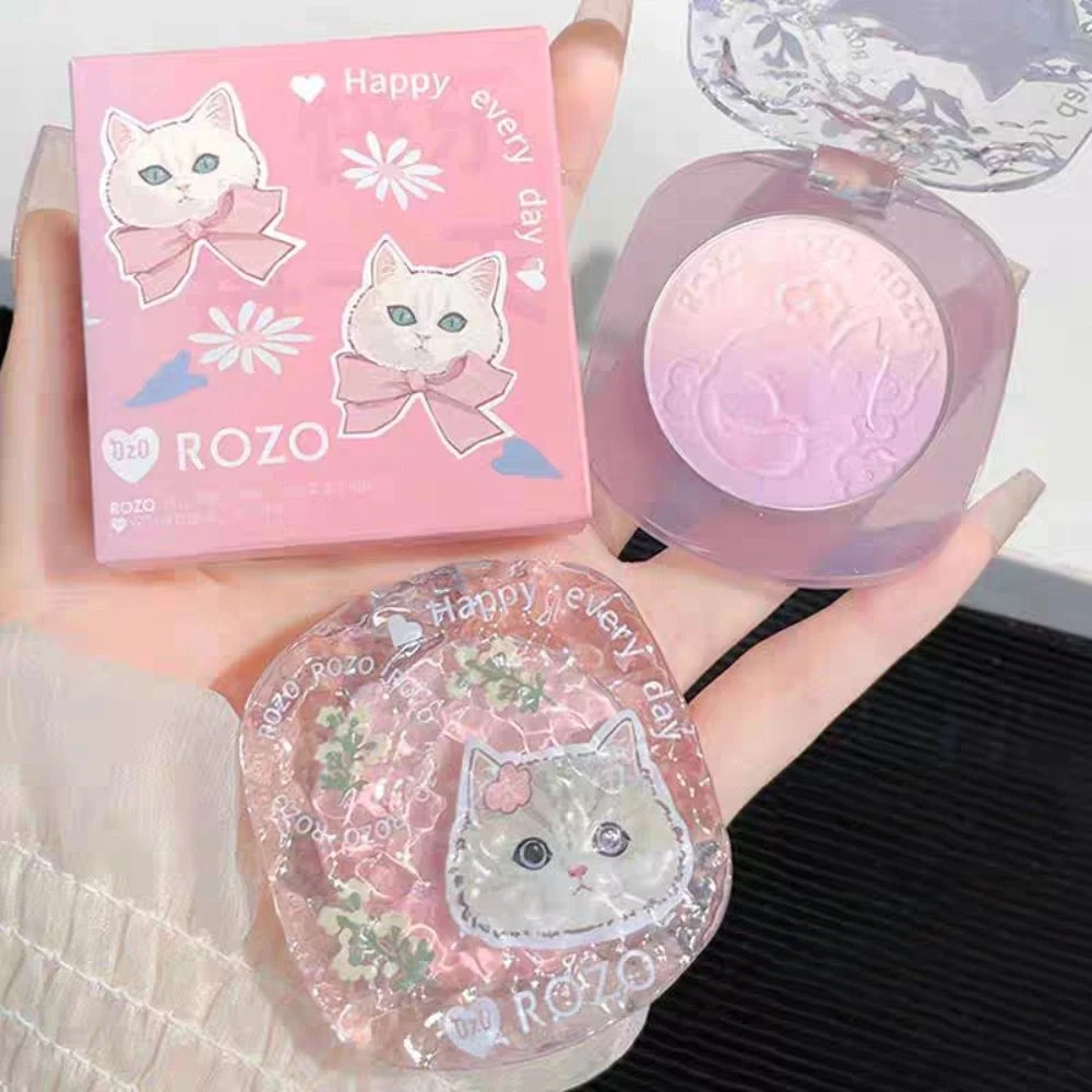 الخوخ الوردي التدرج اللون أحمر الخدود مقاوم للماء ماتي إنهاء الوجه لوحة أحمر الخدود غرامة فلاش الطبيعية عارية كريم أحمر الخدود ماكياج أداة #4