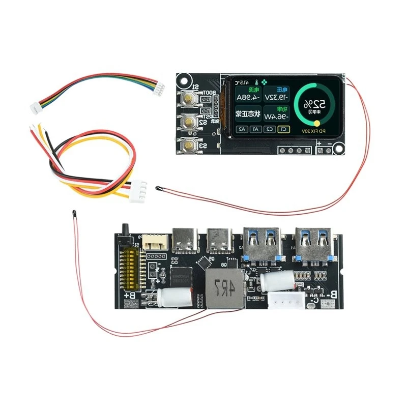 Highly Recommended MPPT Fast Charging Power Bank Module Featuring 1.47-Inch TFT Color Display For Lithium Iron Phosphate