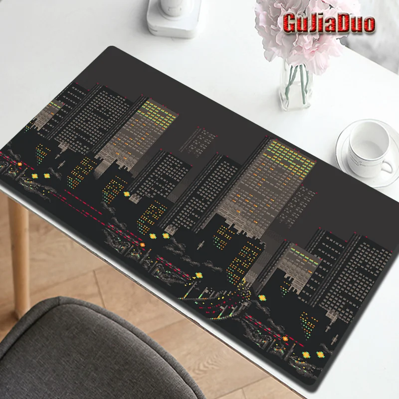 

Pixel Art 400x900 мм коврик для мыши очень большого размера, игровой коврик для ноутбука XXL, противоскользящий, водонепроницаемый для офиса, Hoom, геймерский шкаф, настольный коврик