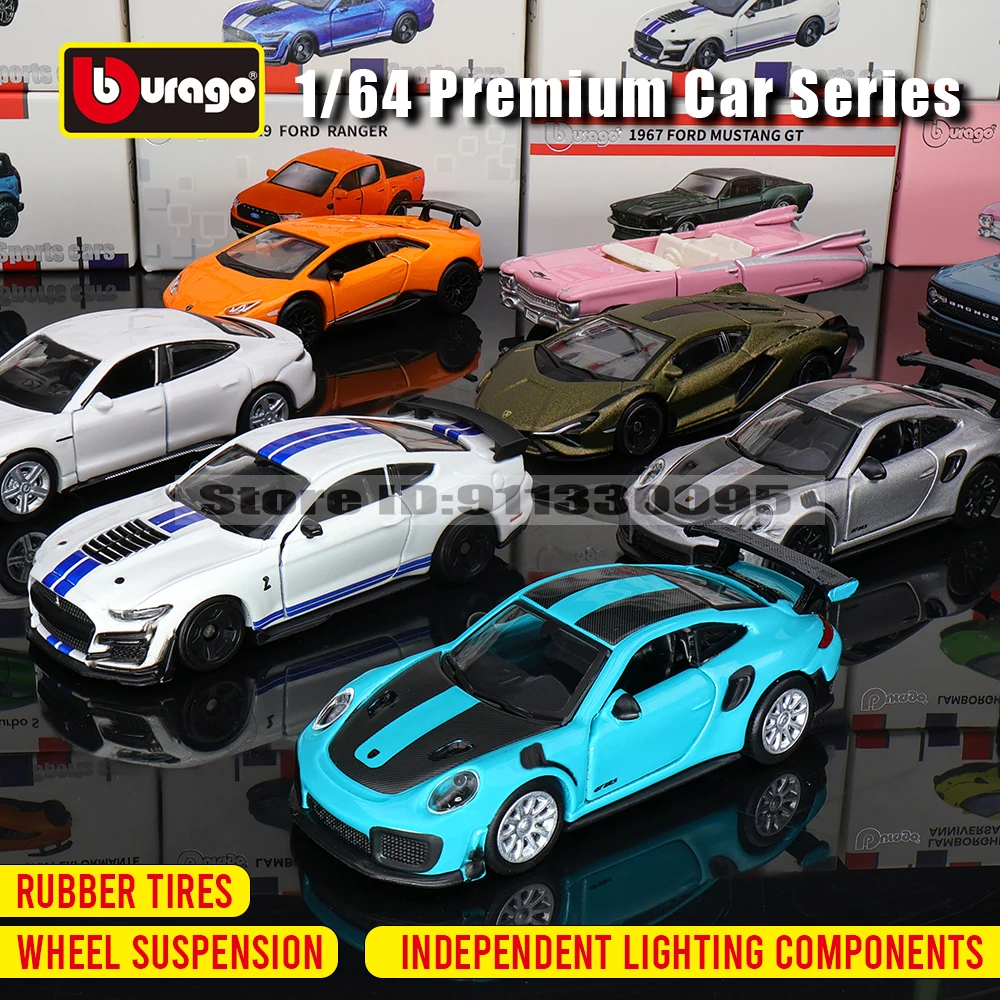 

Bburago 1:64 Lamborghini Porsche BMW Mercedes-Benz Mustang масштабная копия модели автомобиля, детские рождественские подарочные игрушки