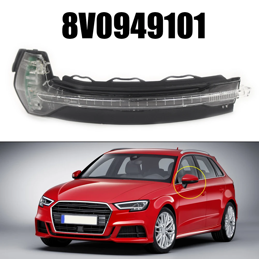 

01 Automotive Rearview Mirror Turn Signal Light Indicator Lamp Lens Turn Light Signal For A3 S3 RS3 8V 2012-2020 8V0949101