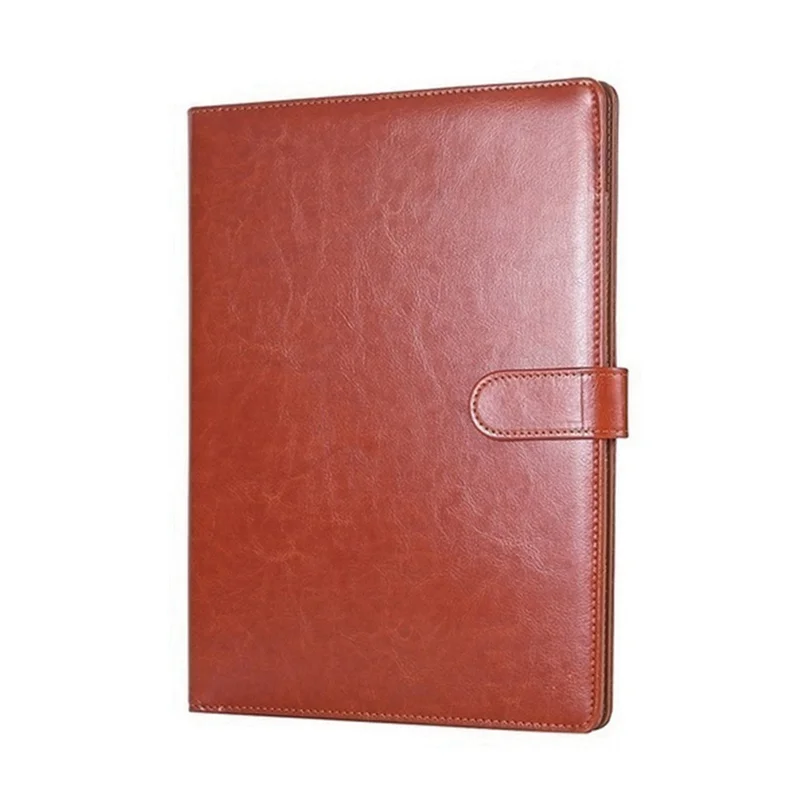 

A4 Leather Folder Multifunctional Business Contract Folder with Notes Business Stationery Folder Brown