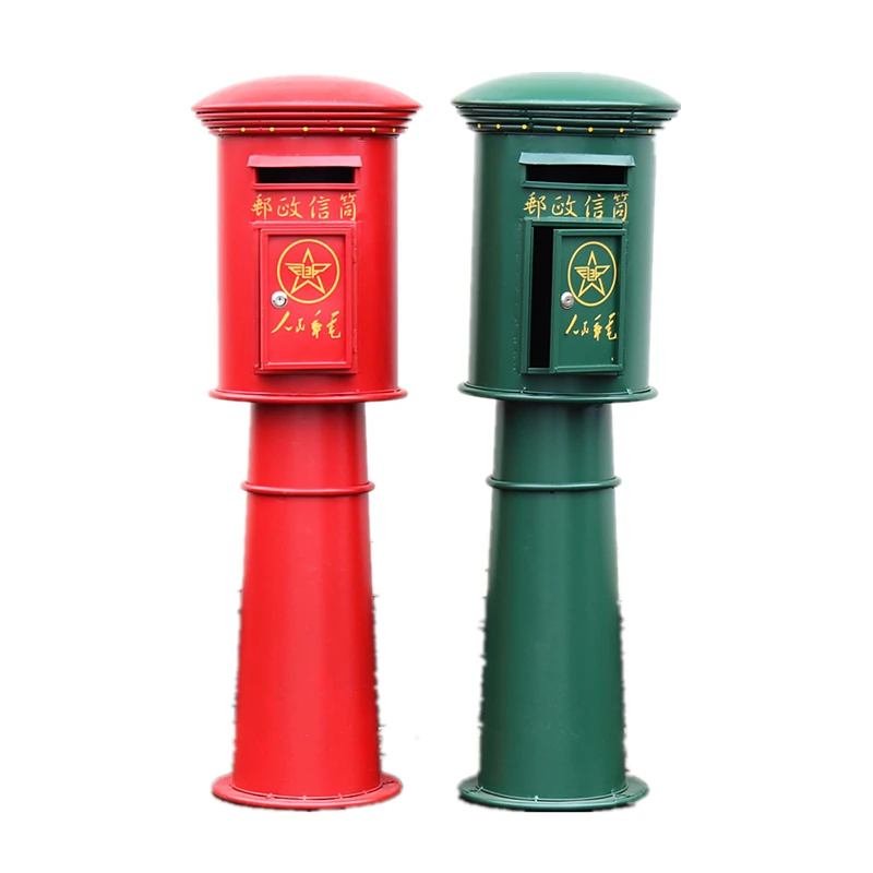 

Personalized custom-made people's postal mailbox, outdoor tin vertical outdoor mailbox, window props