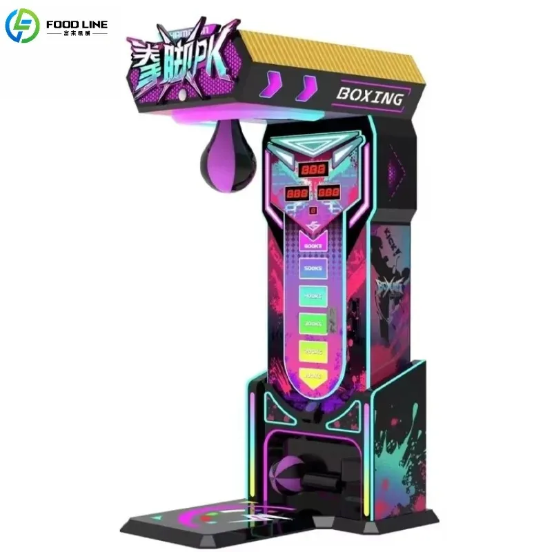 Customized Fist Kick PK Boxing Arcade Machine King Fighters Coin-operated Metal Plastic Acrylic Construction Built-In Microphone