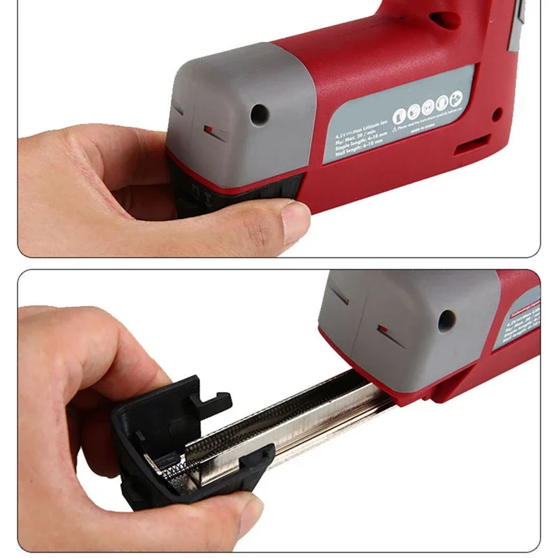 Professional Electric Stapler 4.2V Lithium-ion Cordless Heavy Duty Nail Gun Staple Gun Nailer Furniture Tool Wood Frame Stapler