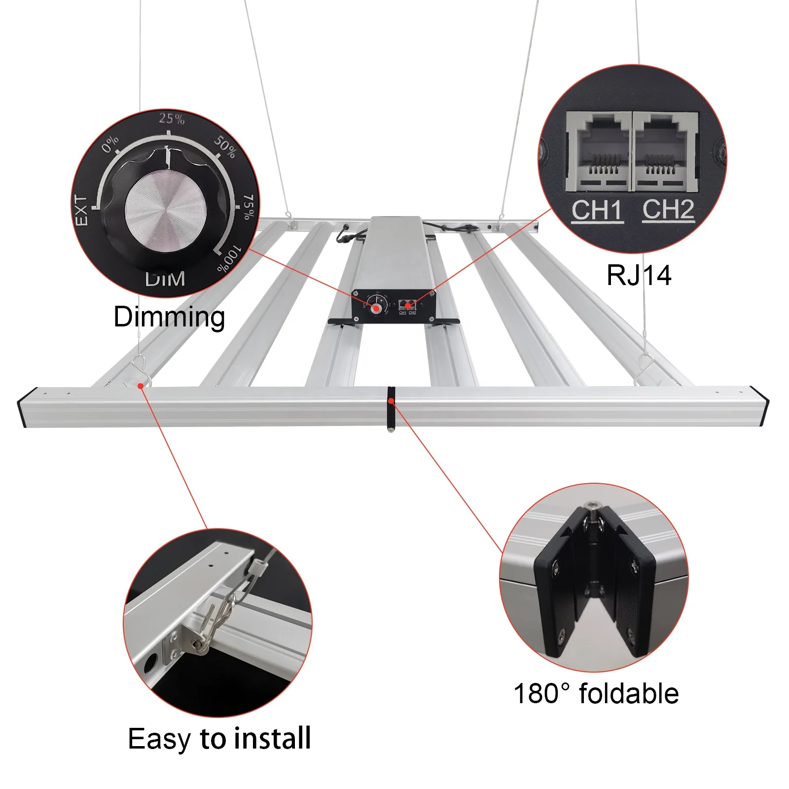 Liweida 100W 300W 600W 900W Foldable Led Grow Lights bar Lm301B UV IR Dimmable Hydroponic Horticulture Indoor Plant Growth Strip view 4