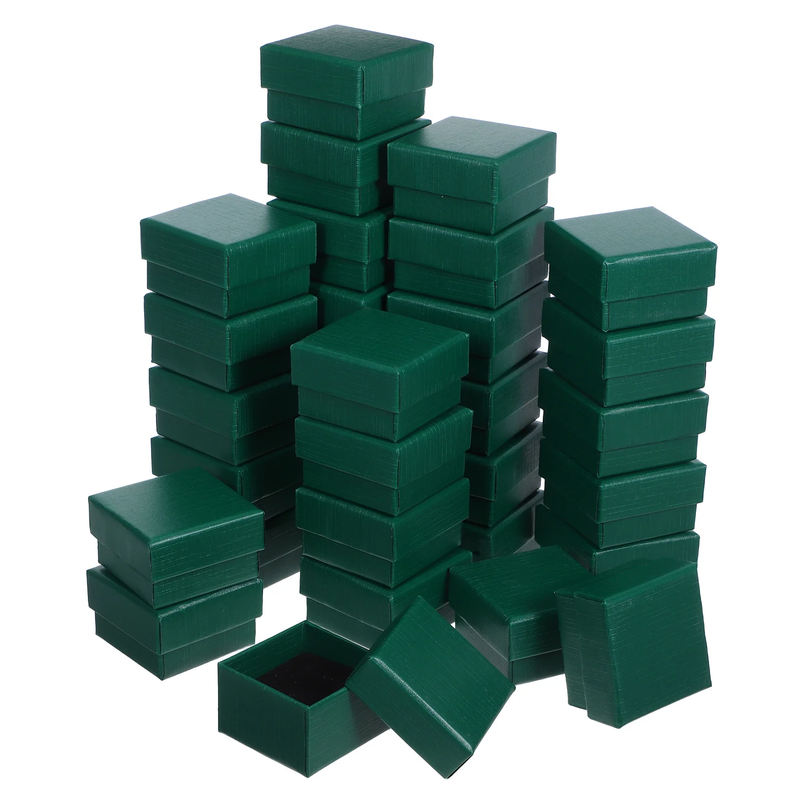 

32 шт. мини-шкатулки для драгоценностей, маленький зеленый органайзер, дорожные подарочные коробки для колец, ожерелий, серег, браслетов для женщин и девочек