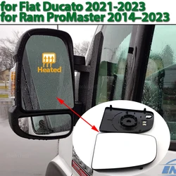 Left & Right Side Mirror Glass Rear View Rearview Exterior Wide Angle for Fiat Ducato 21-23 Ram ProMaster 2014-2023