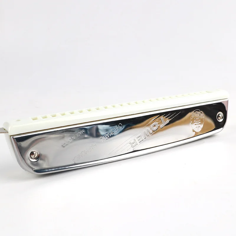 Easttop Tower Chromatic Harmonica C Tune 24 Hole Wind Instrument Adult Kids Beginner Learning Performance Musical Instrument