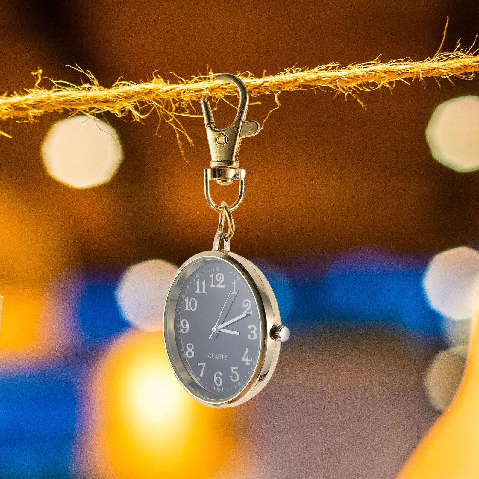 

Luminous Keychain Pocket Watch Unisex Hanging Watch Design Lightweight Easy Viewing Portable Timepiece For Men Women