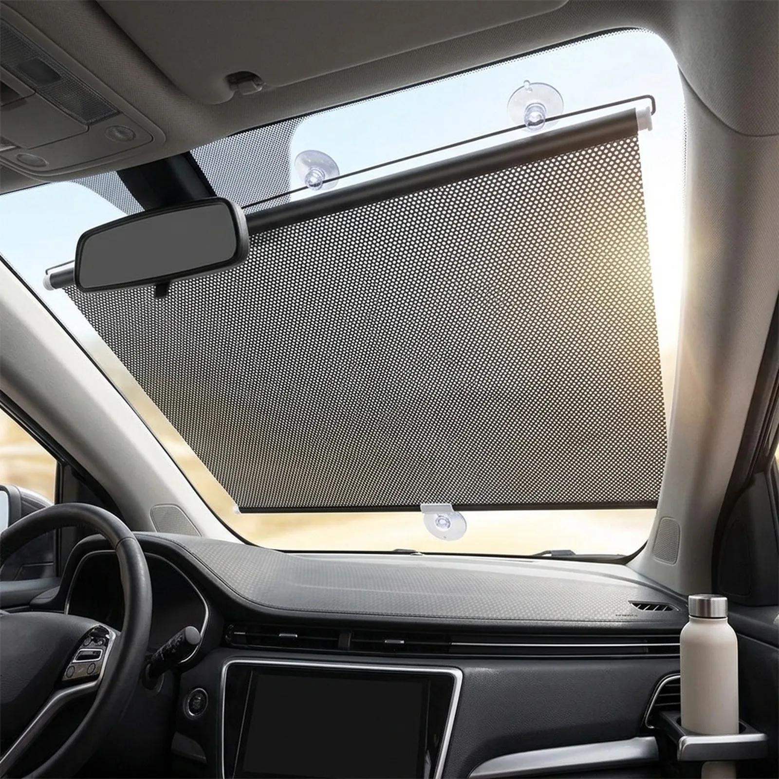 New Roller Blinds Sunshade Block Sunlight Curtains Full Kitchen Shading Suction Cup Bedroom Living Room  New Roller