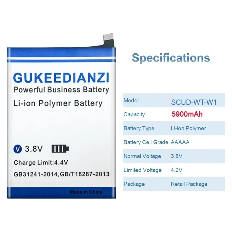 GUKEEDIANZI แบตเตอรี่ SCUD-WT-W1 SCUDWTW1 5900mAh สําหรับ Samsung Galaxy SM-A226B A22 5G SMA226B Batteria