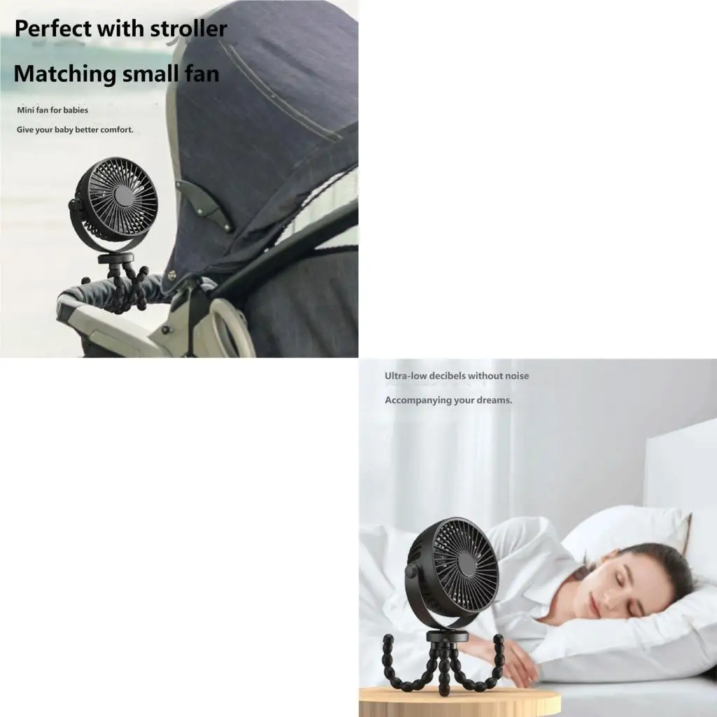 M6CB Adjustable Mini Fan With Changeable Stands And 8 Hour Working Period Great For Outdoor tasks