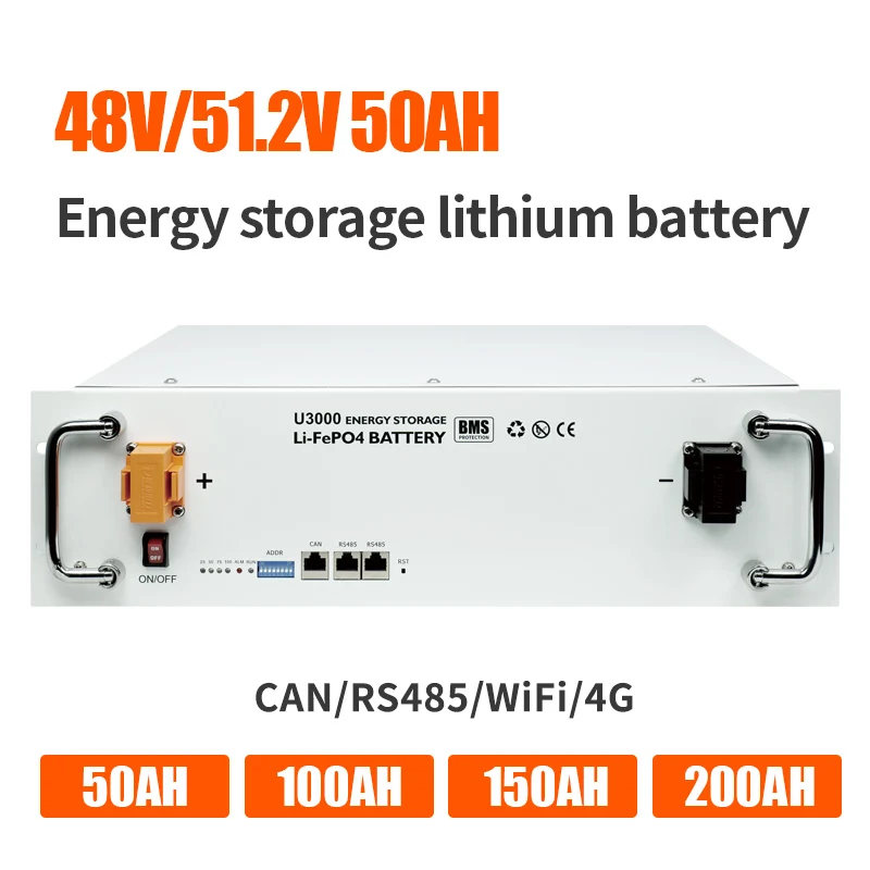 

2.4kwh Energy Storage Battery Lithium Iron Phosphate 50Ah 48V LiFePo4 Battery anti-theft solution of lithium-ion battery SMS