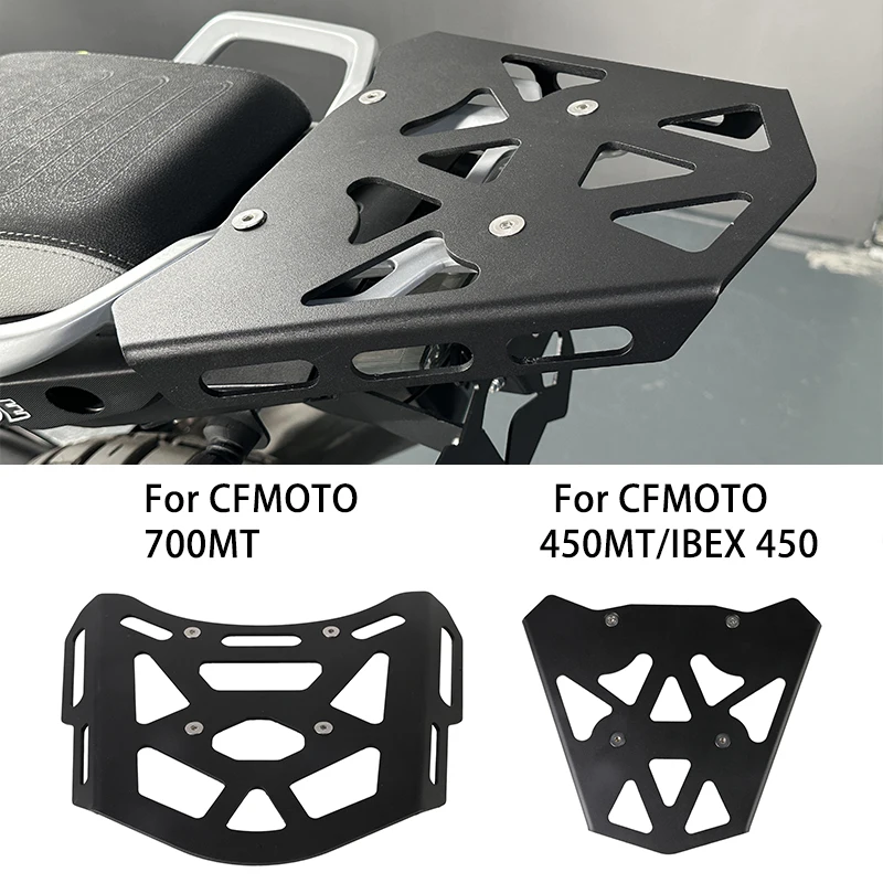 For CFMOTO 450MT IBEX 450 700MT Motorcycle Rear Luggage Rack Cargo Rack 4mm Aluminum Plate 450/700 MT Rear Luggage Tail Rack