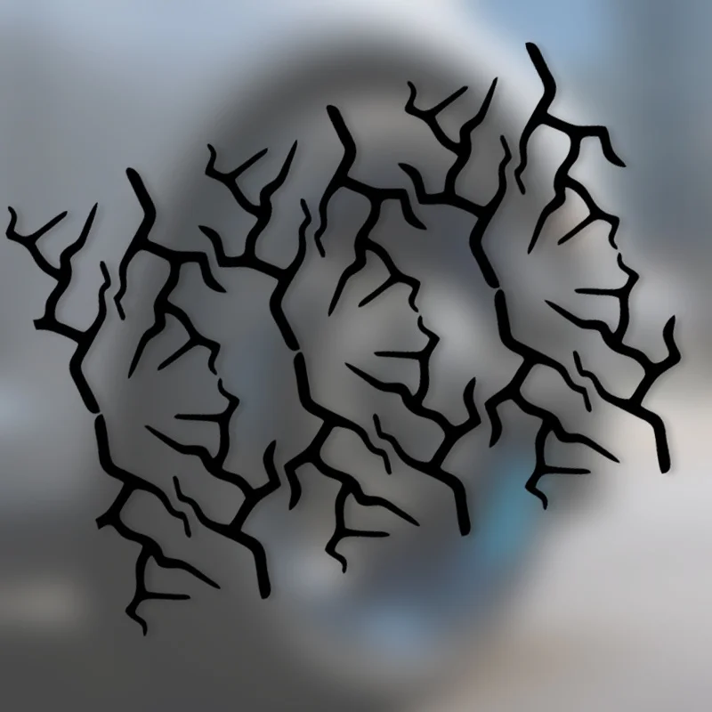 1Set Multicolor Lightning Crack Motorcycle Stickers, Scratch Resistant Decor for Motorbike, Scooter & Bike Modification