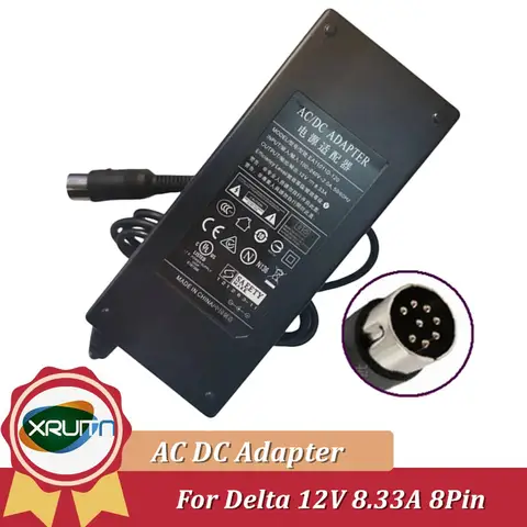 교체용 AC 어댑터 충전기, DELTA 12V 8.33A 100W ADP-100EB ADP100EB 8PIN 전원 공급 장치