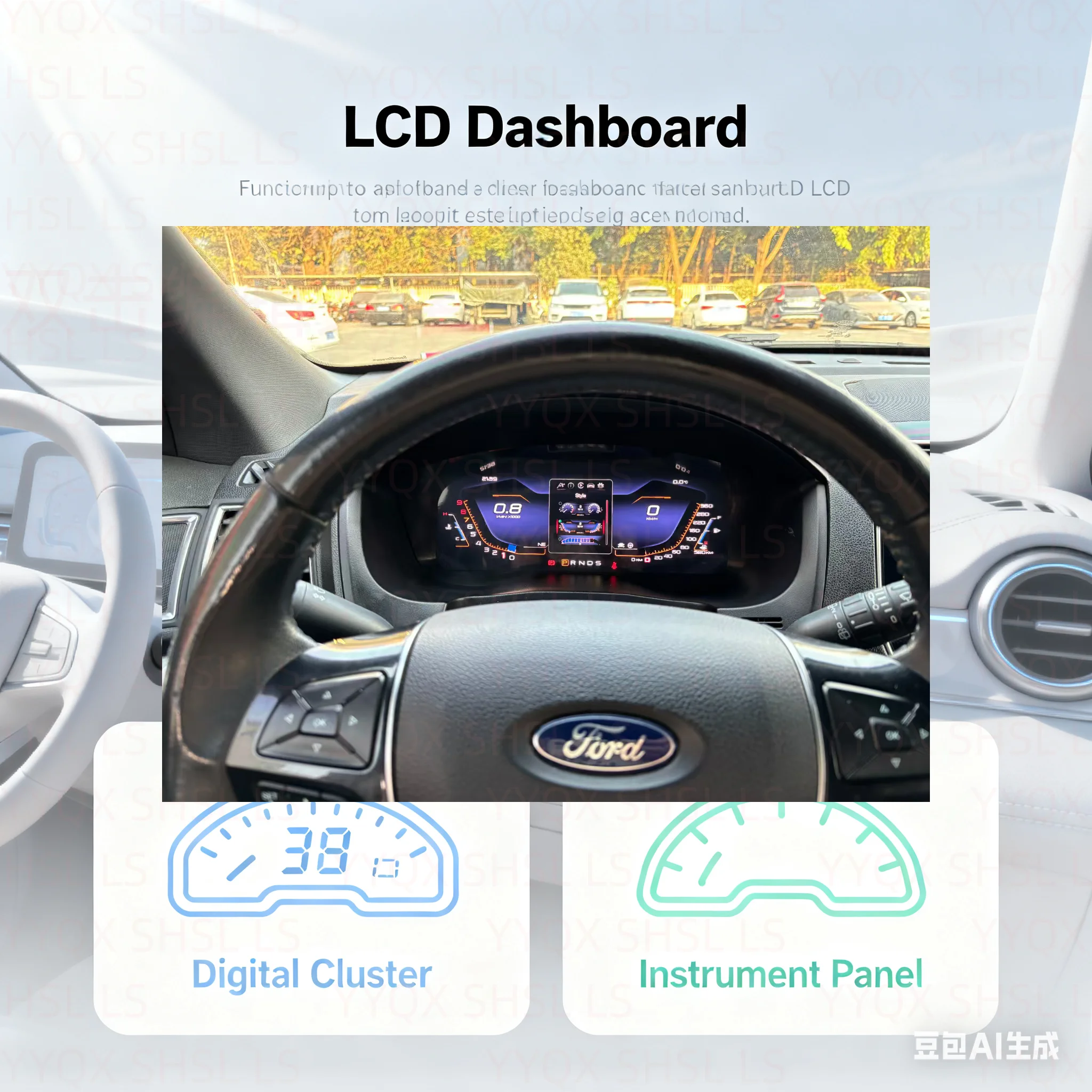 

Для Ford Explorer 2011-2019: цифровая приборная панель Carplay, дисплей спидометра, виртуальная приборная панель, экран одометра