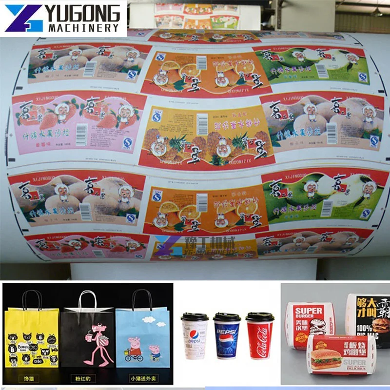 Automatic High Speed Top Quality 4 Colors Flexo Printing Machine Paper Cup Rolling Corrugated Paper Cup Flexo Printing Machine