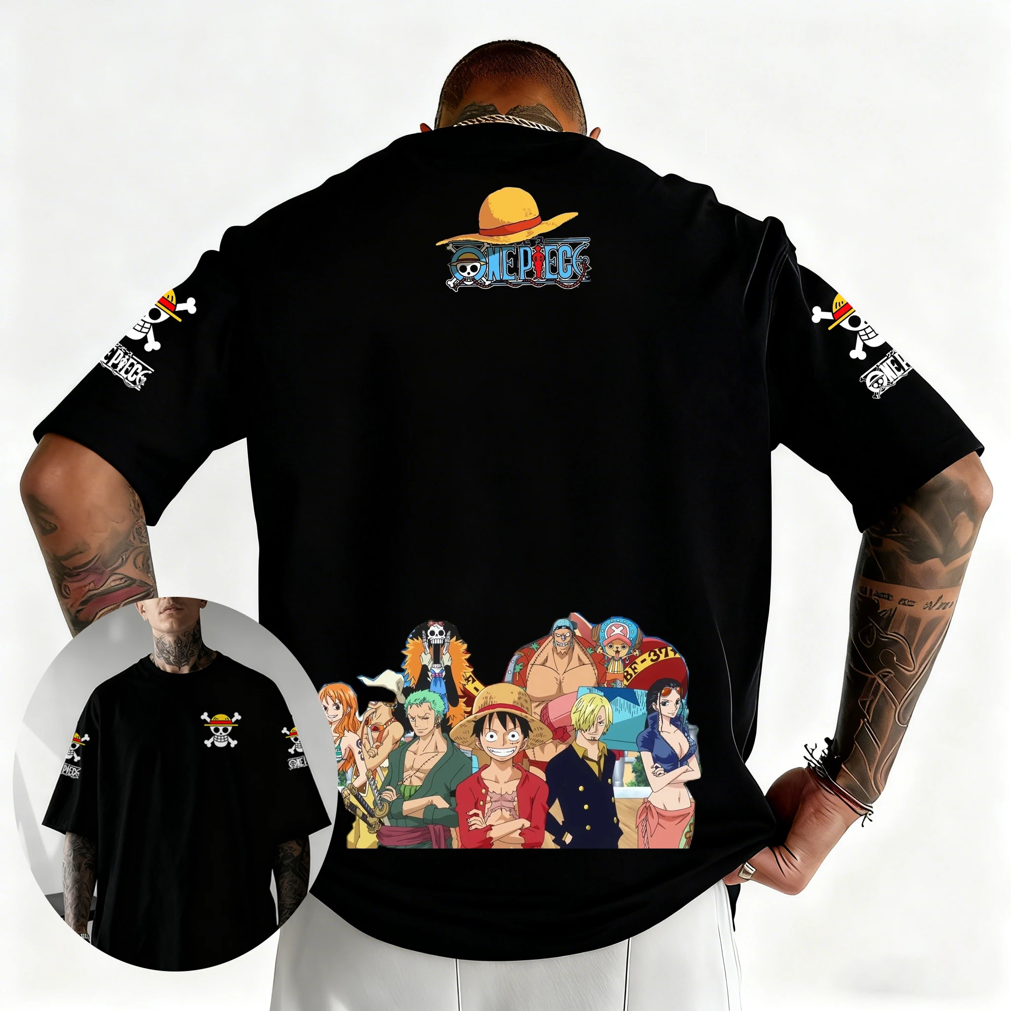 قطعة واحدة لوفي زورو نامي سانجي المروحية تي شيرت مطبوع الصيف أنيمي المحملة 2026 قصيرة الأكمام ريترو Harajuku Y2K الشارع الشهير المحملة القمم