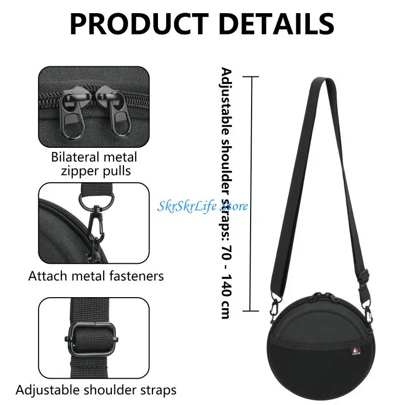 

E65E Universal 6Inch CDs Player Carrying Case With Storage Pocket And Adjustable Shoulder Strap For Portable Disc Player