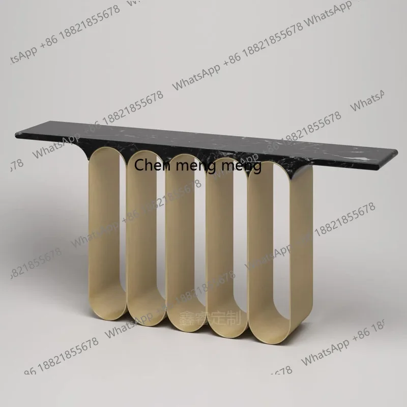 

cc182Italian light luxury entrance table villa hotel lobby entrance door against the wall entrance table display stand