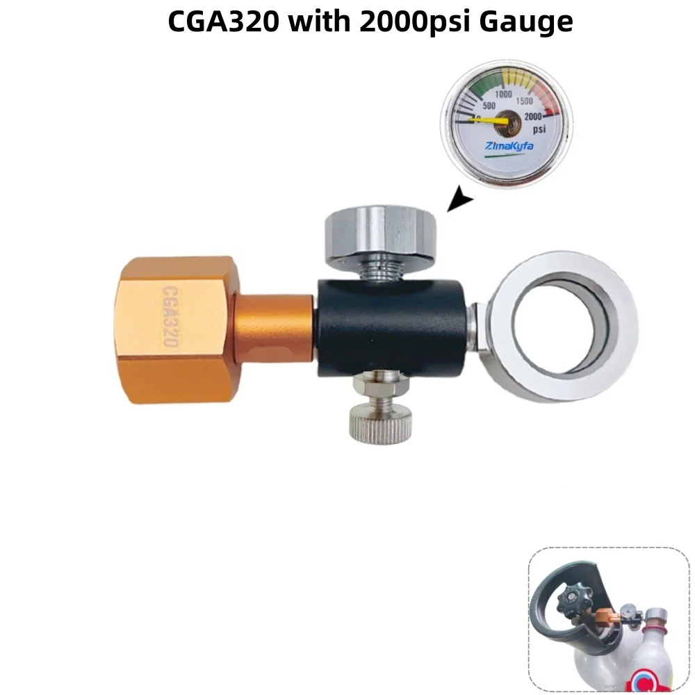 Quick Connect Pink Soda Co2 Cylinder Tank Refill Fill Station Adaptor Fit SodaStream Cylinder With W21.8-14 CGA320 Connect
