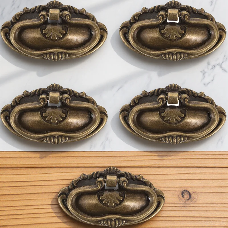 

5 set Wood Case Handle Zinc Alloy Cabinet Knob For Drawer Furniture Wardrobe Pulls Home Decor Replacement Gift Box Handle