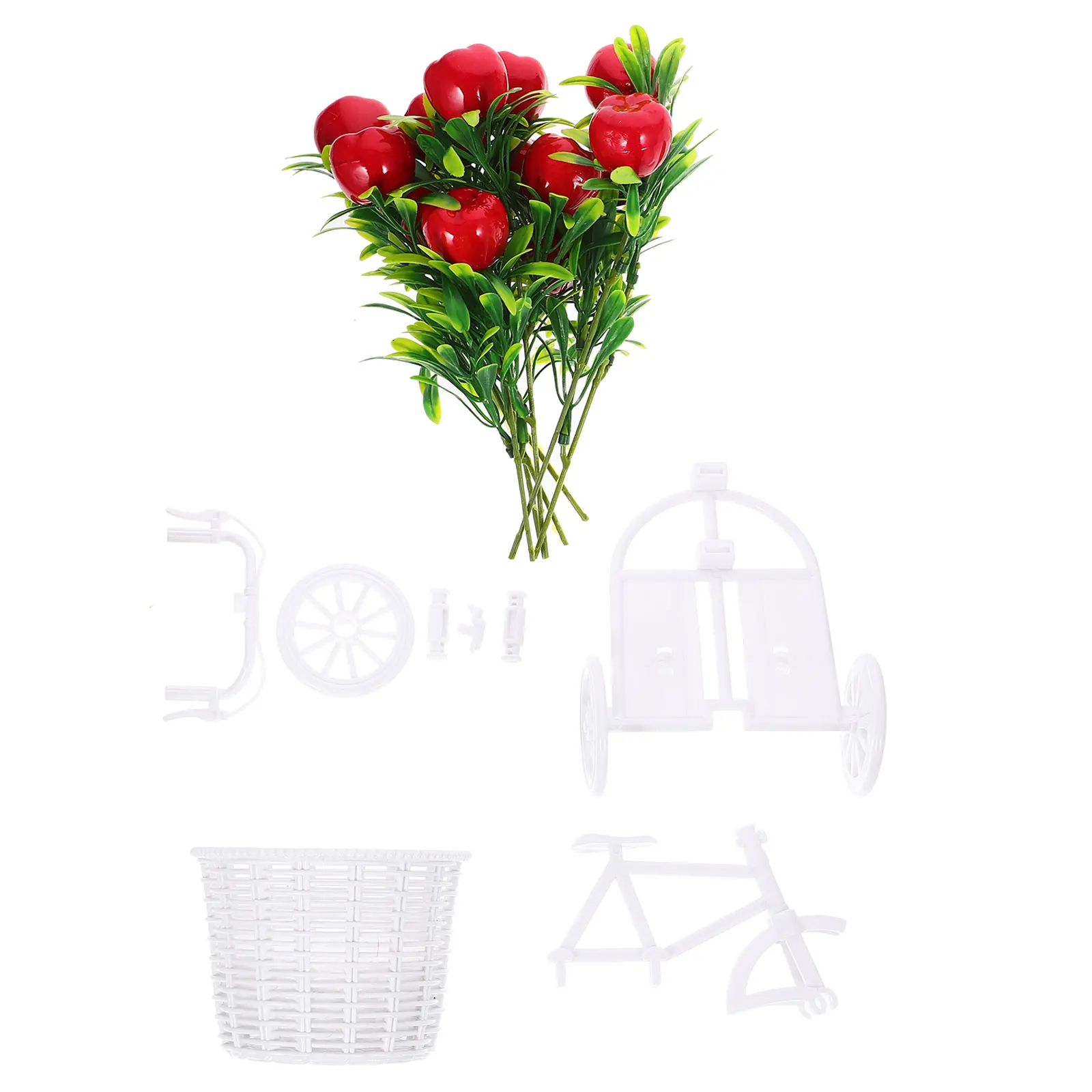 

1pc Creative Apple Decor PieceFloralPlants with Pot Centerpiece Table Wedding Bouquet Party Decorations Faux Apples Fruit Decor
