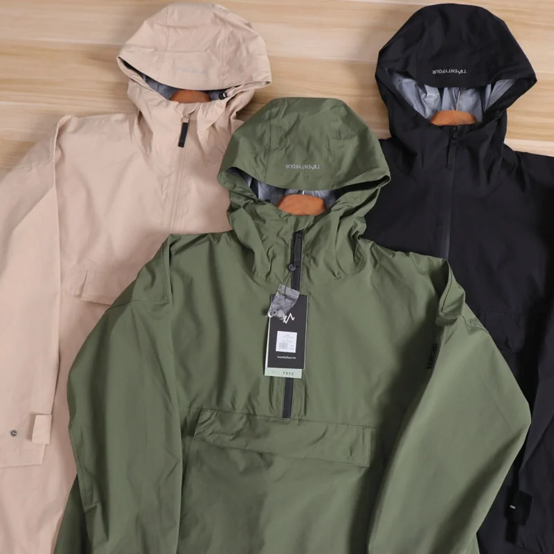 Jaet de longitud media para hombre al aire libre, impermeable, transpirable, capa en T, cremallera pegada, capucha, fibra de poliéster, abrigo largo Sve