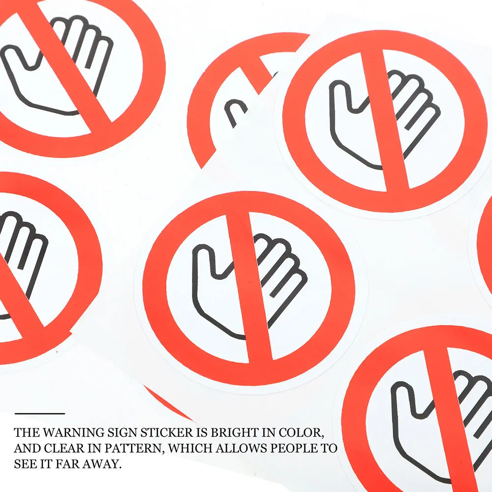 Safety Warning Stickers 8pcs Do Not Touch Labels for Industrial Machines Cars Offices Accident Prevention Decals