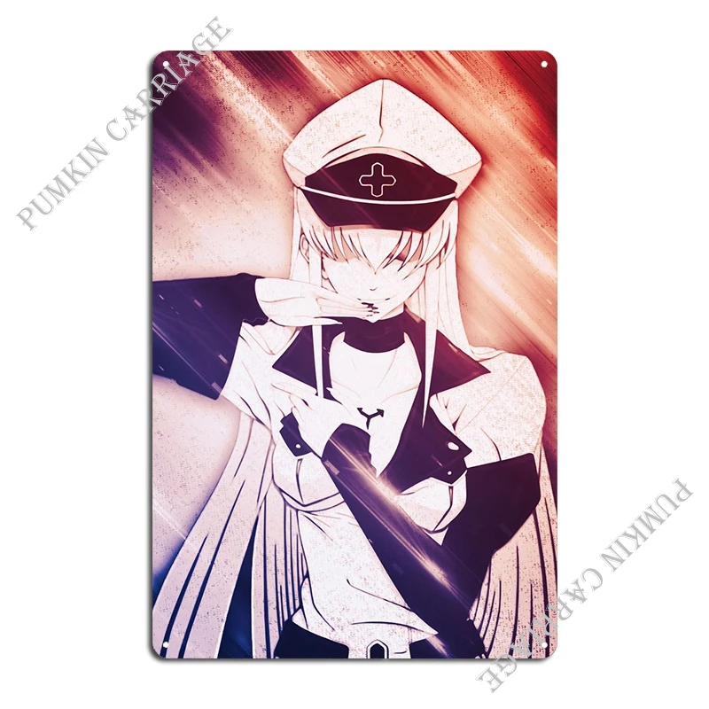 Akame Ga Kill Esdeath Metal Plaque Poster Party Kitchen Custom Customize Garage Tin Sign Poster