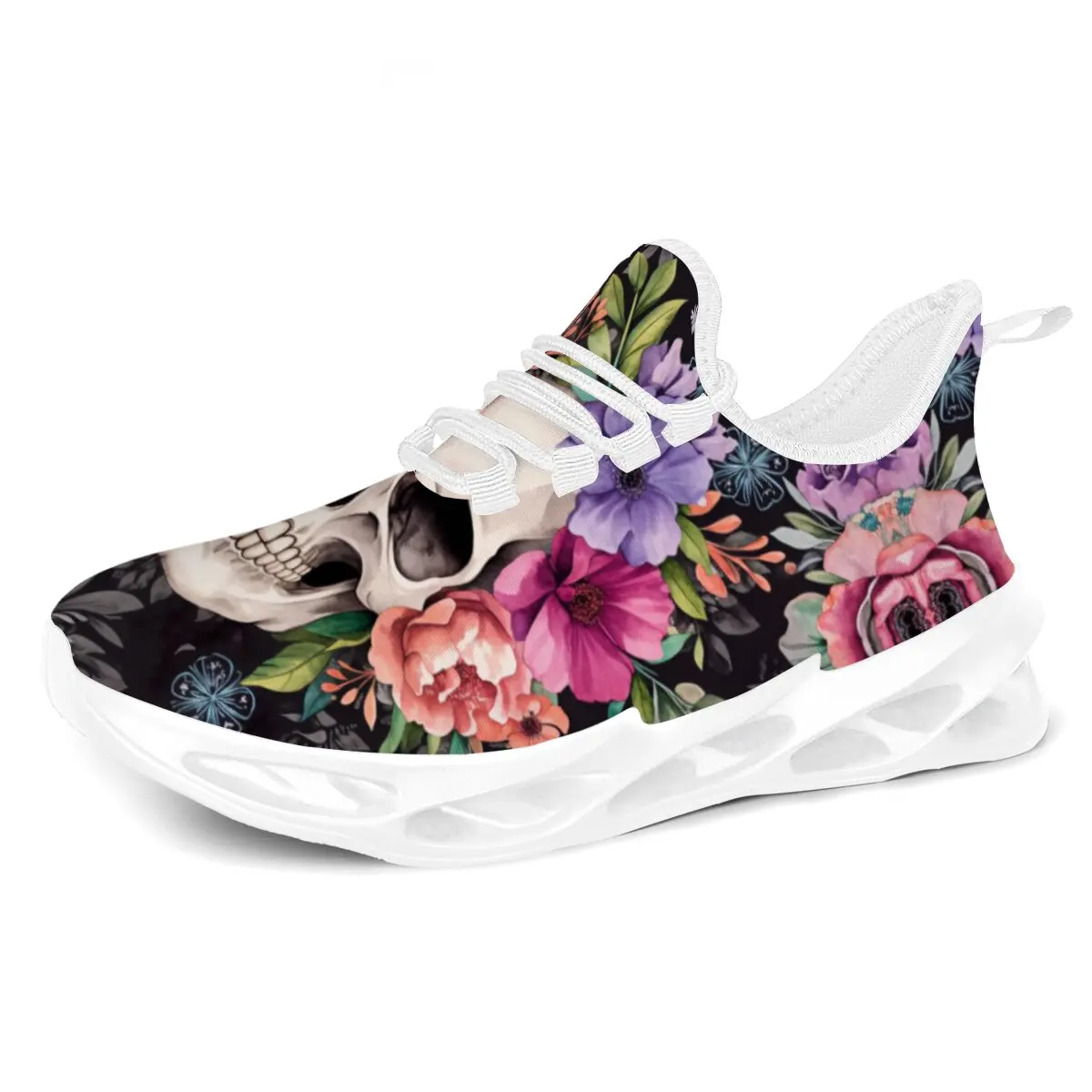 

Повседневные легкие кроссовки с цветочным принтом черепа, женские дизайнерские спортивные туфли, мужские кроссовки Tenis Masculino