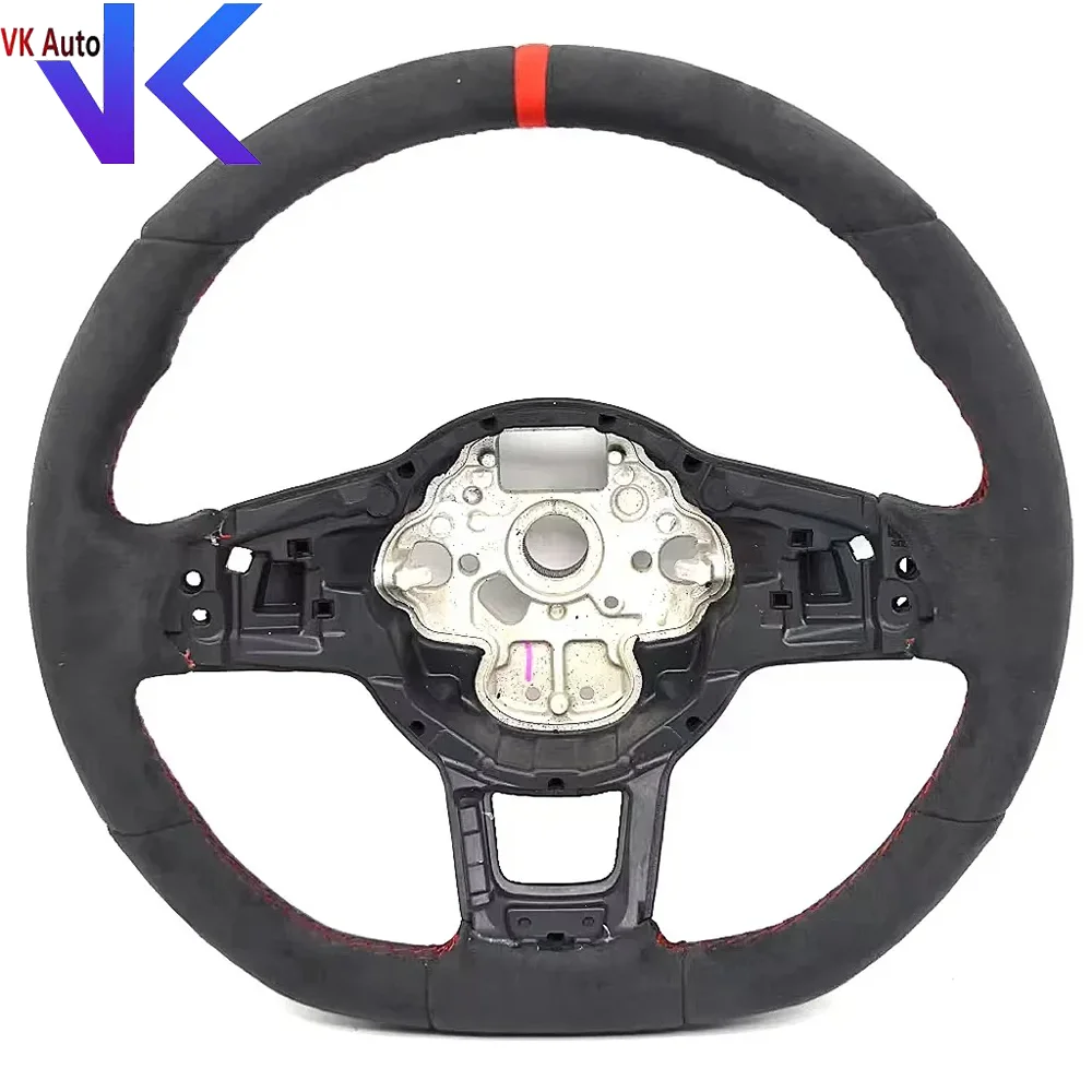 For VW Golf MK7 7.5 GTI GTD GTE R 2013-2020 Polo GTI Tiguan Passat DSG Alcantara Steering Wheel With Back Logo Assembly