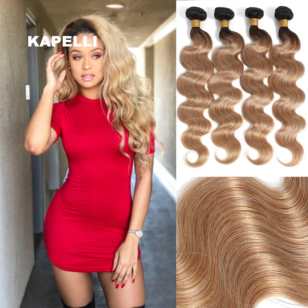 Tissage Human Hair Weaving Body Wave Human Hair Bundles 1/3/4 Brazilian Hair Extensions Ombre Blonde Bundles Human Hair Raw Hair