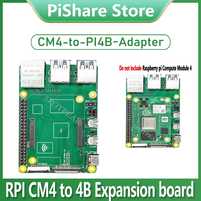 

Вычислительный модуль Raspberry Pi 4, адаптер CM4 на 4B ﻿ Плата Плата расширения CM4 IO