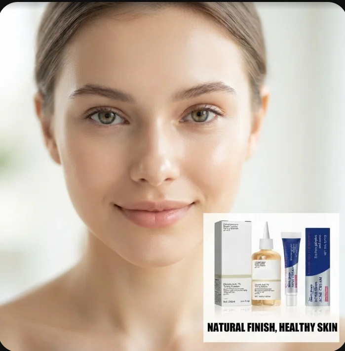 Salicylic Acid Oil Control Repair Serum And Cream Set for Oily Acne Skin Pore Minimizer Party Festival Stage Makeup Prep