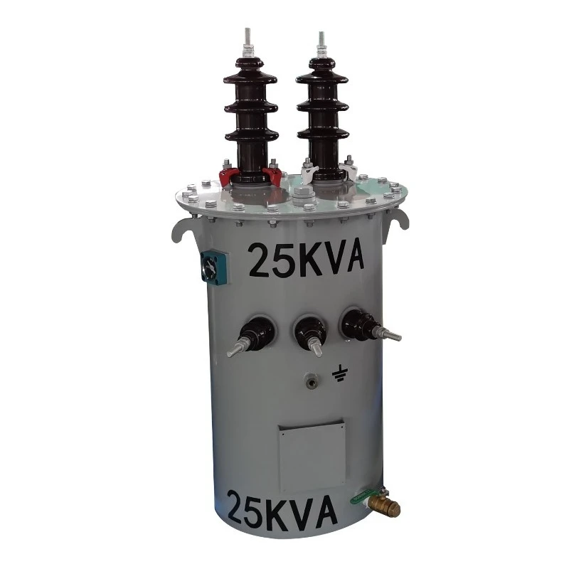 Single‑phase oil‑immersed pole‑mounted distribution transformer outdoor high‑voltage power supply equipment