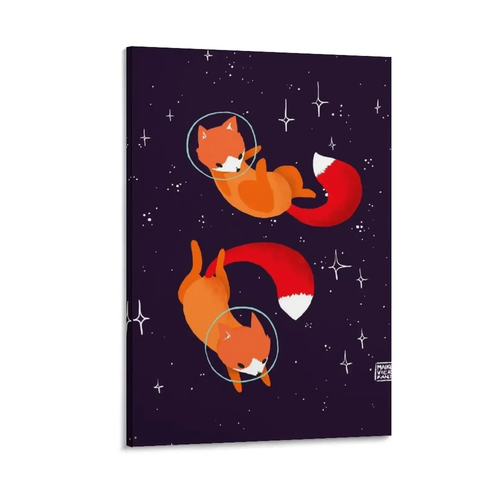 

Space Foxes Canvas Painting Decorative painting for bedroom aesthetic room decoration living room decoration