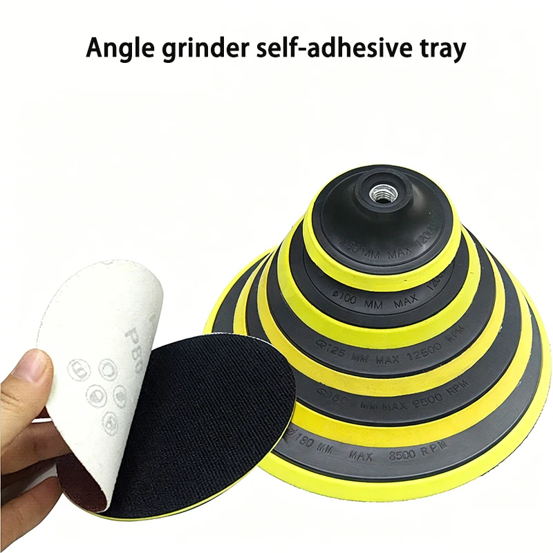 3/4/5/6/7 Inch Sanding Disc Backing Pad M10 M14 Thread Polishing Buffer Pad Hook Loop Sanding Pad for Angle Grinder Car Polisher