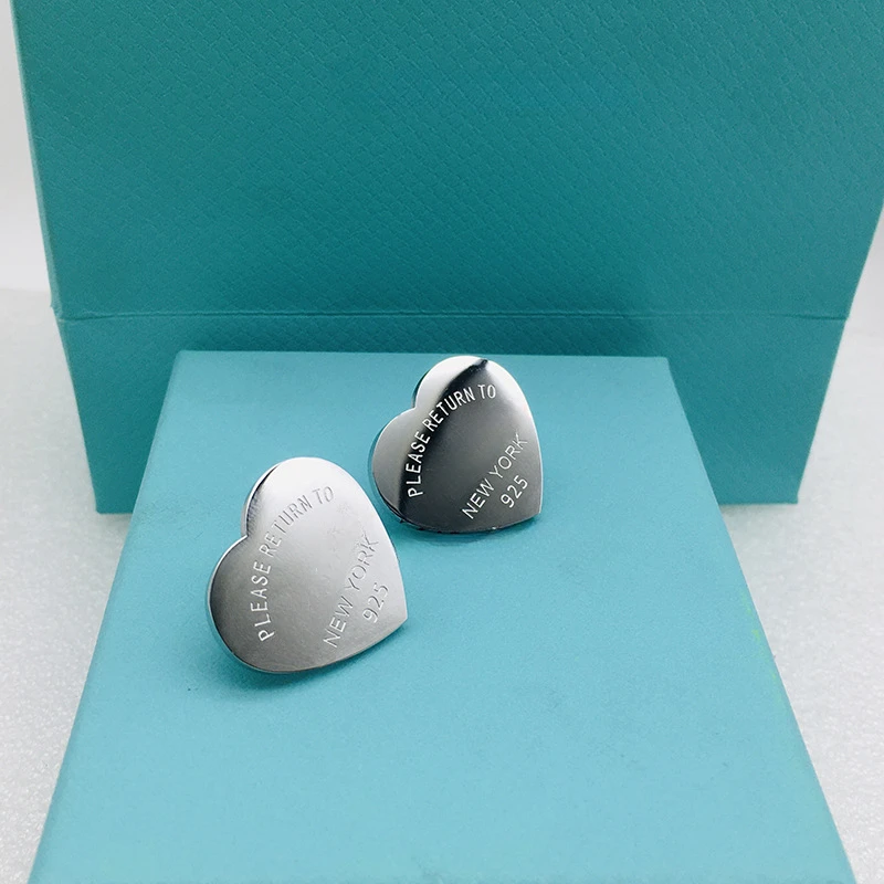 Popular Stud Earrings Heart-Shaped Earrings Available for Decorative Wearable Accessories Women Classic Popular Gift