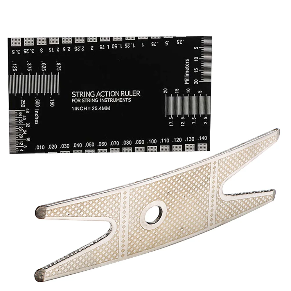 

1Set Violin Tool Set String Action Ruler for String Instrument Maintenance Guitar Setup Kit Accurate Measuring Gauge