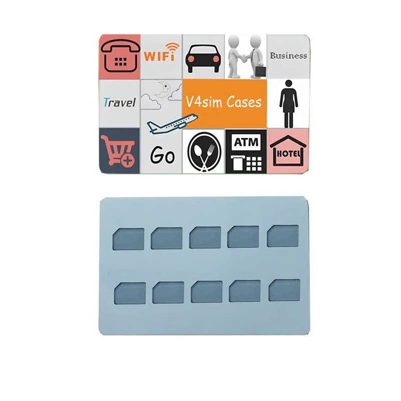 10 Slots Micro SD Card Case Holder Storage Organizer, Ultra Slim Credit Card Size Lightweight Portable TF MSD Memory Card Storag