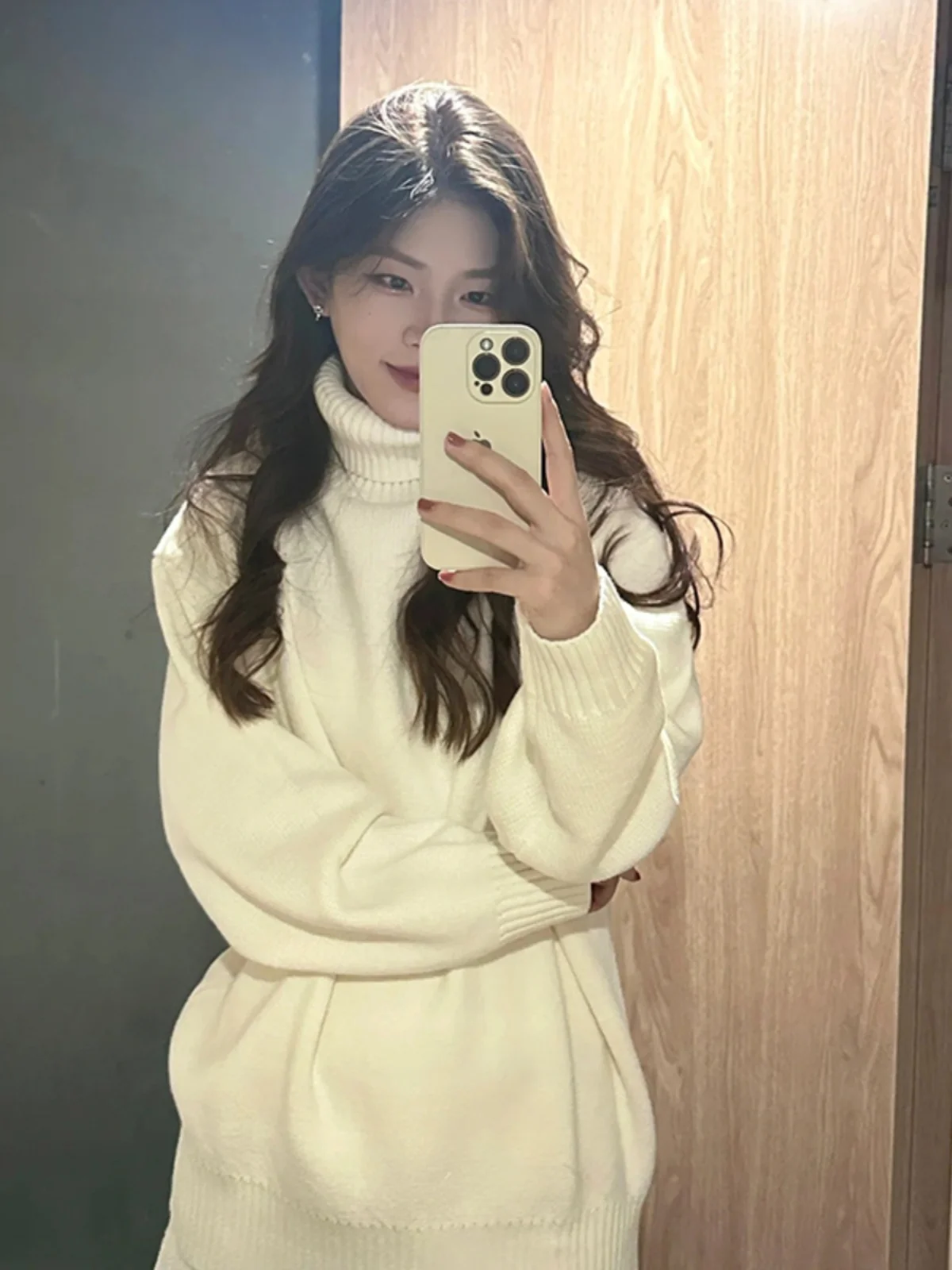 

Мужской мягкий трикотажный свитер в американском ретро-стиле с высоким воротом, осенне-зимняя повседневная вязаная верхняя одежда